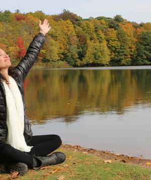 fall meditation lake