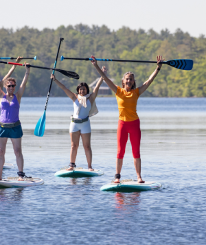 paddleboarding