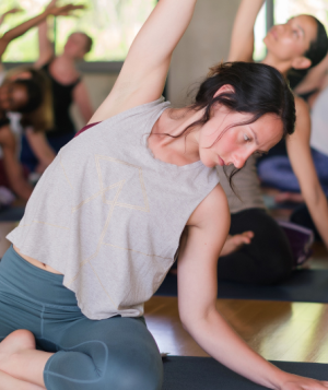 yoga class inside